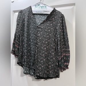 Boho Floral Blouse